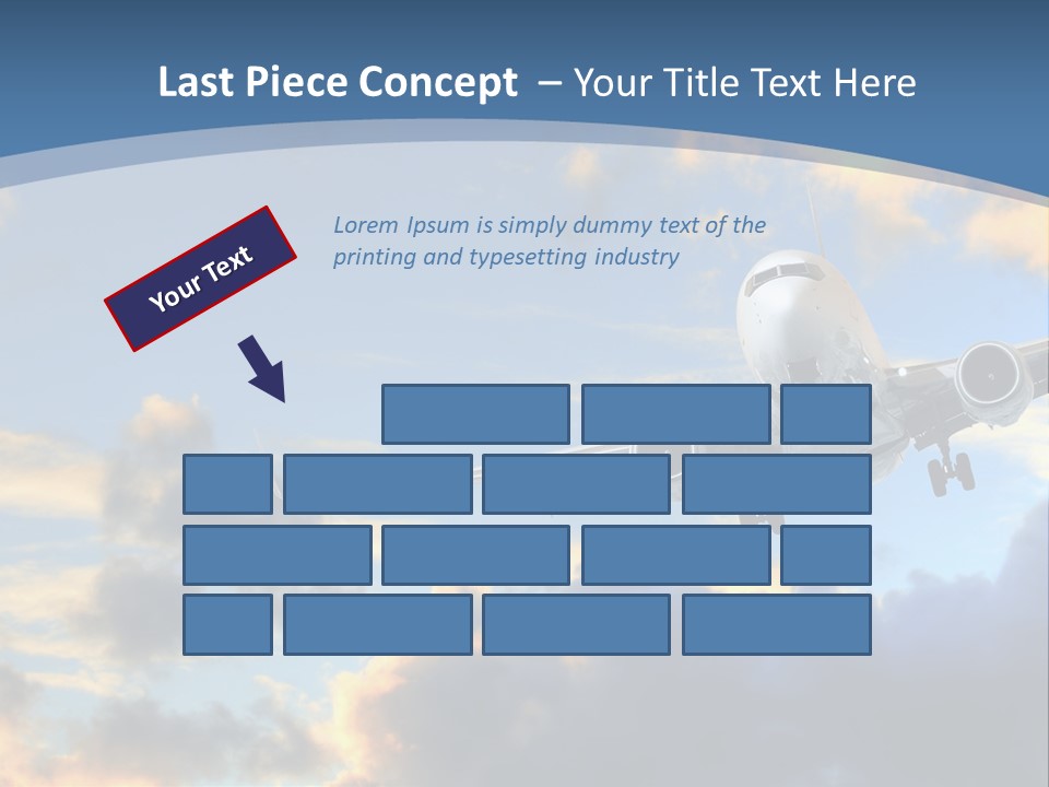 Background Plane Gold PowerPoint Template