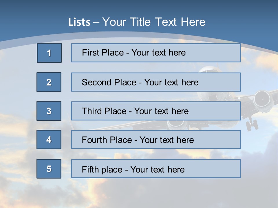 Background Plane Gold PowerPoint Template