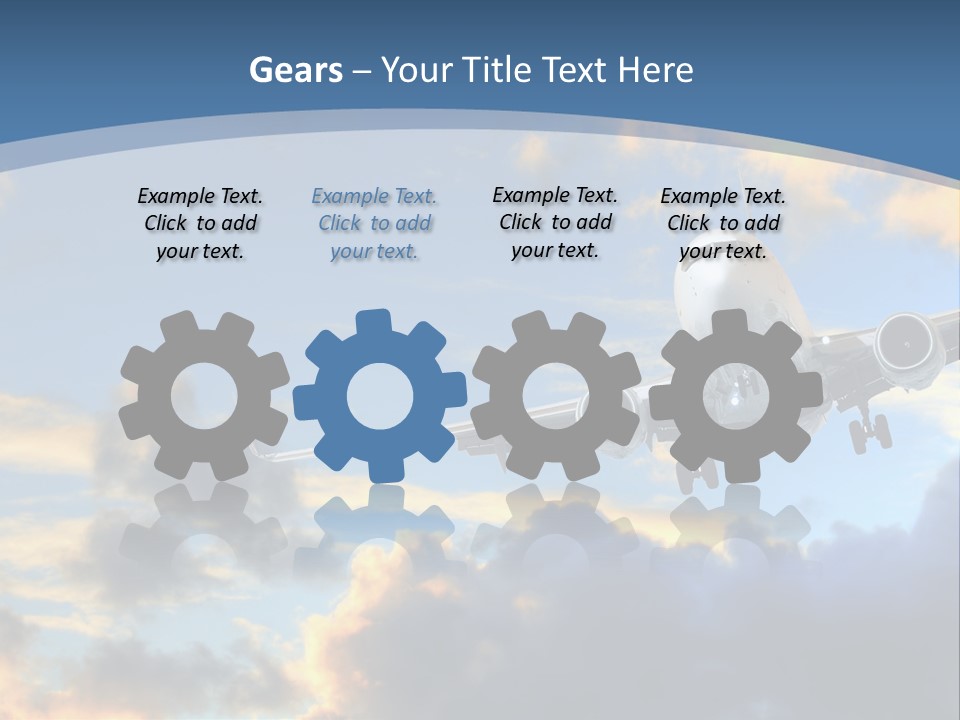 Background Plane Gold PowerPoint Template