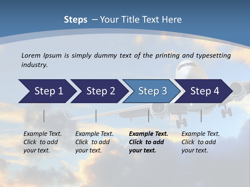 Background Plane Gold PowerPoint Template