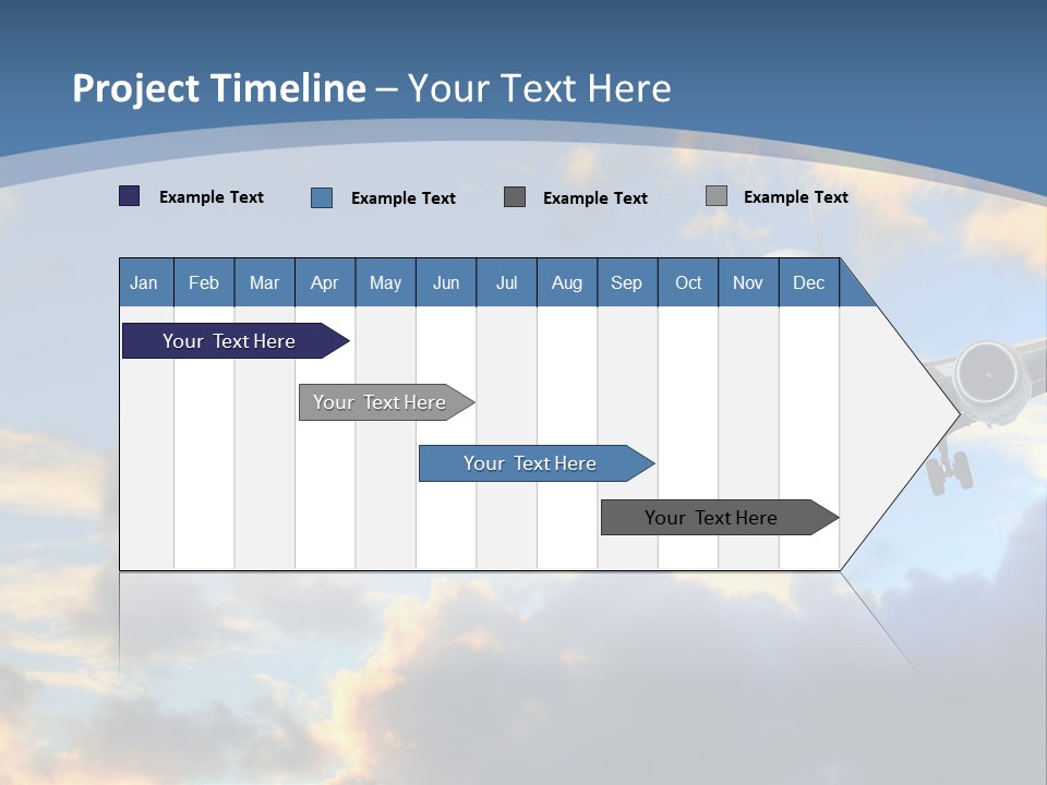 Background Plane Gold PowerPoint Template