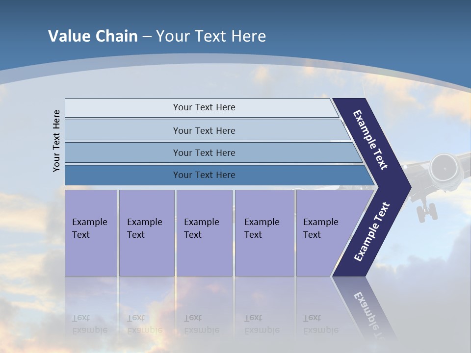 Background Plane Gold PowerPoint Template