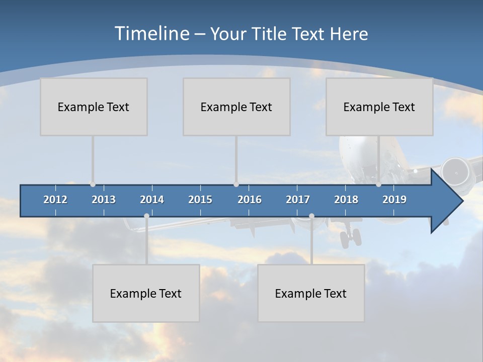 Background Plane Gold PowerPoint Template