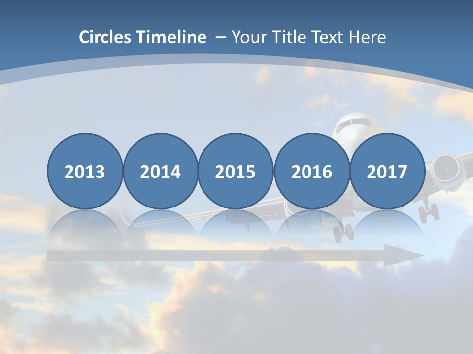 Background Plane Gold PowerPoint Template