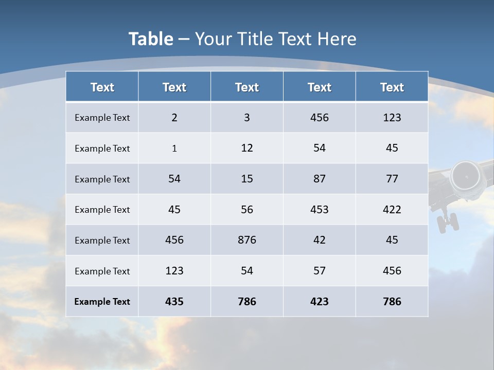Background Plane Gold PowerPoint Template