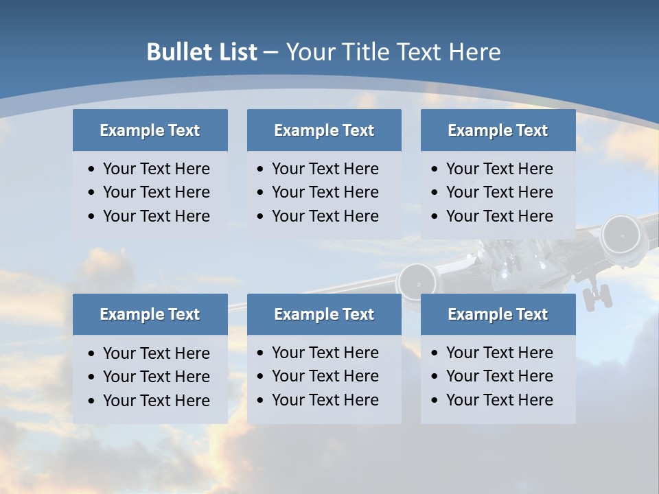 Background Plane Gold PowerPoint Template