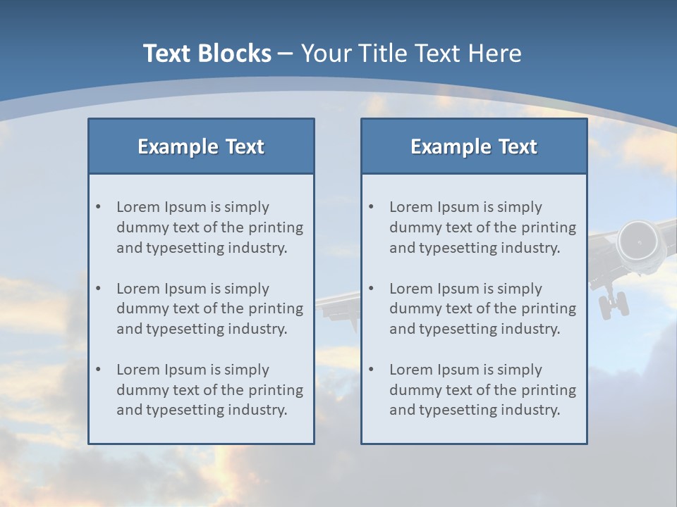 Background Plane Gold PowerPoint Template