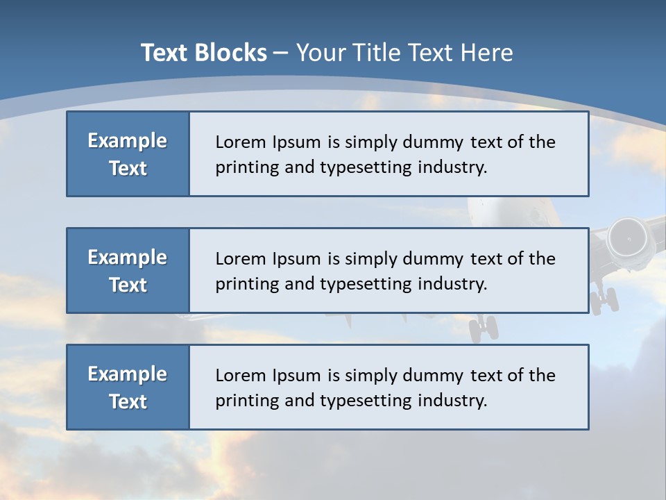 Background Plane Gold PowerPoint Template