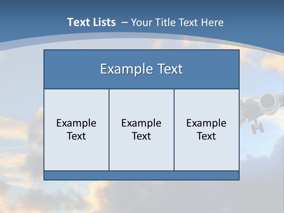 Background Plane Gold PowerPoint Template