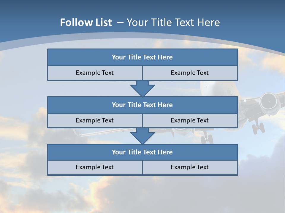 Background Plane Gold PowerPoint Template