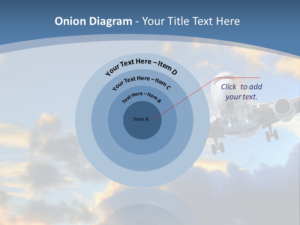 Background Plane Gold PowerPoint Template