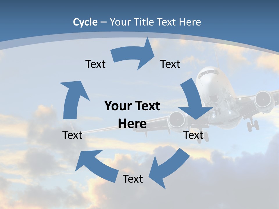 Background Plane Gold PowerPoint Template