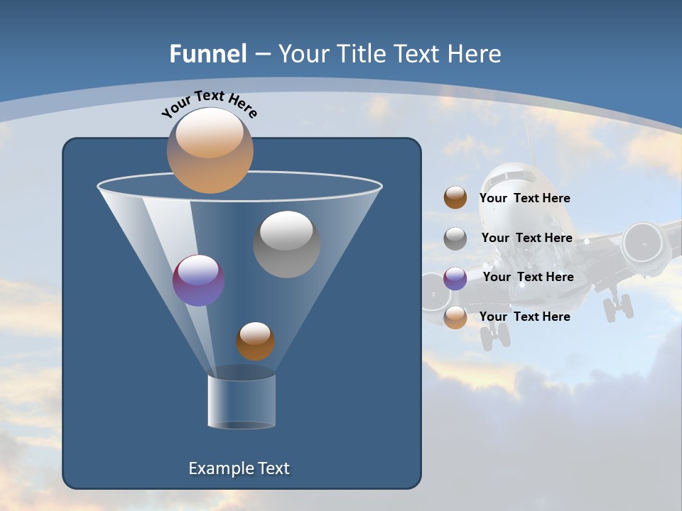 Background Plane Gold PowerPoint Template