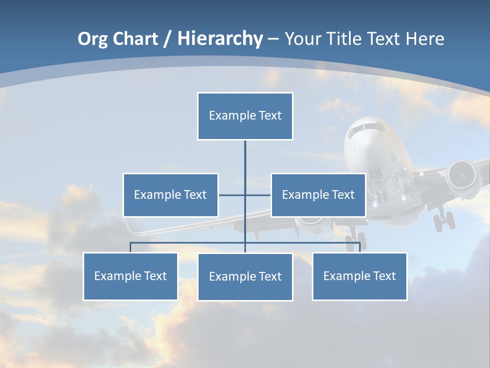 Background Plane Gold PowerPoint Template