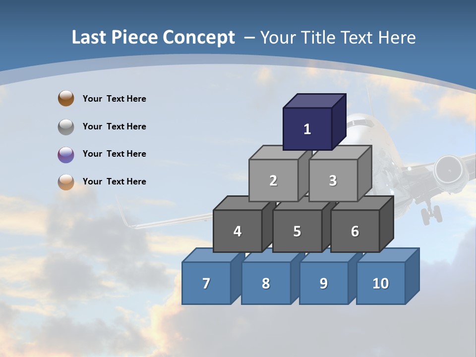 Background Plane Gold PowerPoint Template