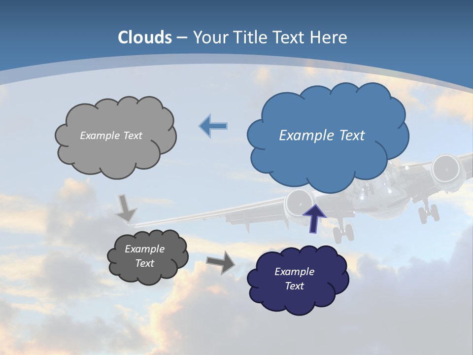 Background Plane Gold PowerPoint Template
