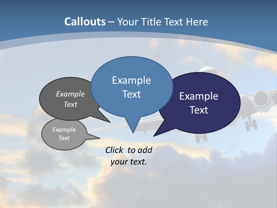 Background Plane Gold PowerPoint Template