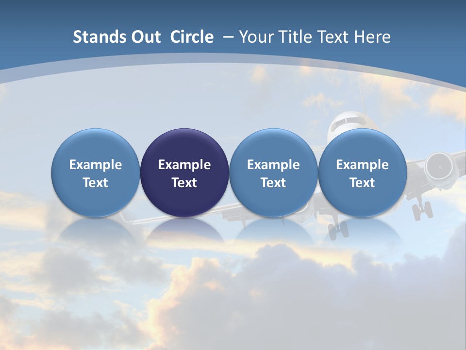 Background Plane Gold PowerPoint Template