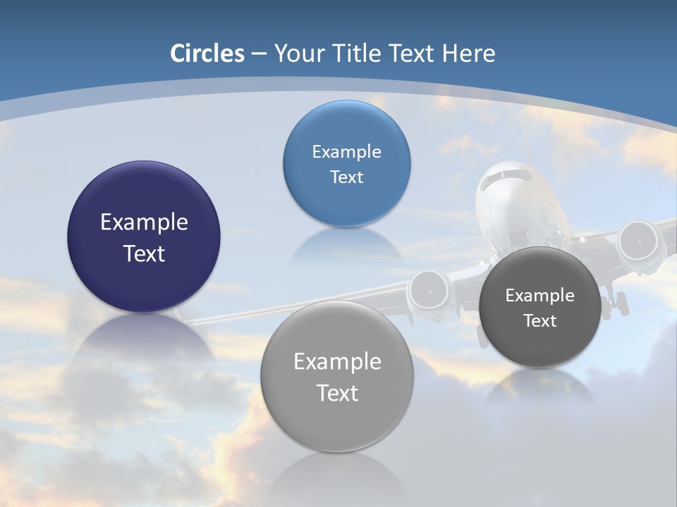 Background Plane Gold PowerPoint Template