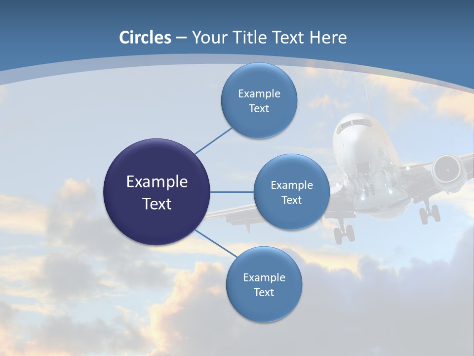 Background Plane Gold PowerPoint Template