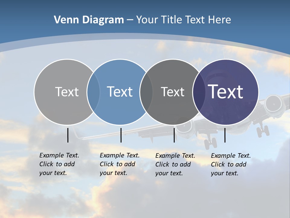 Background Plane Gold PowerPoint Template