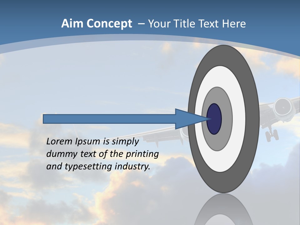 Background Plane Gold PowerPoint Template