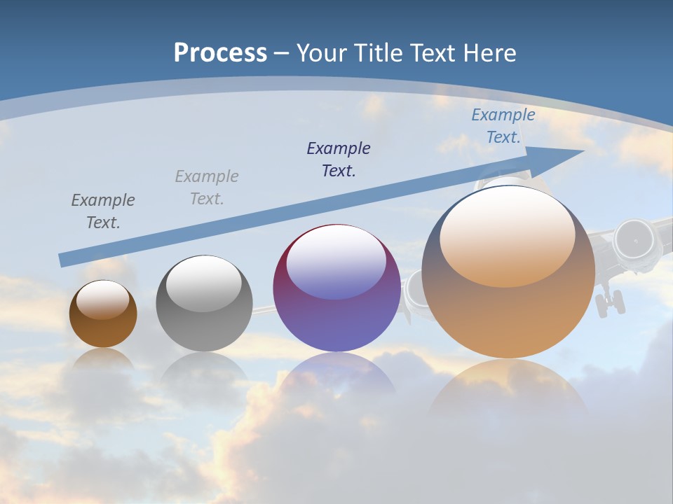 Background Plane Gold PowerPoint Template