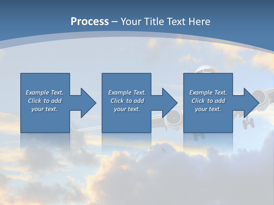 Background Plane Gold PowerPoint Template