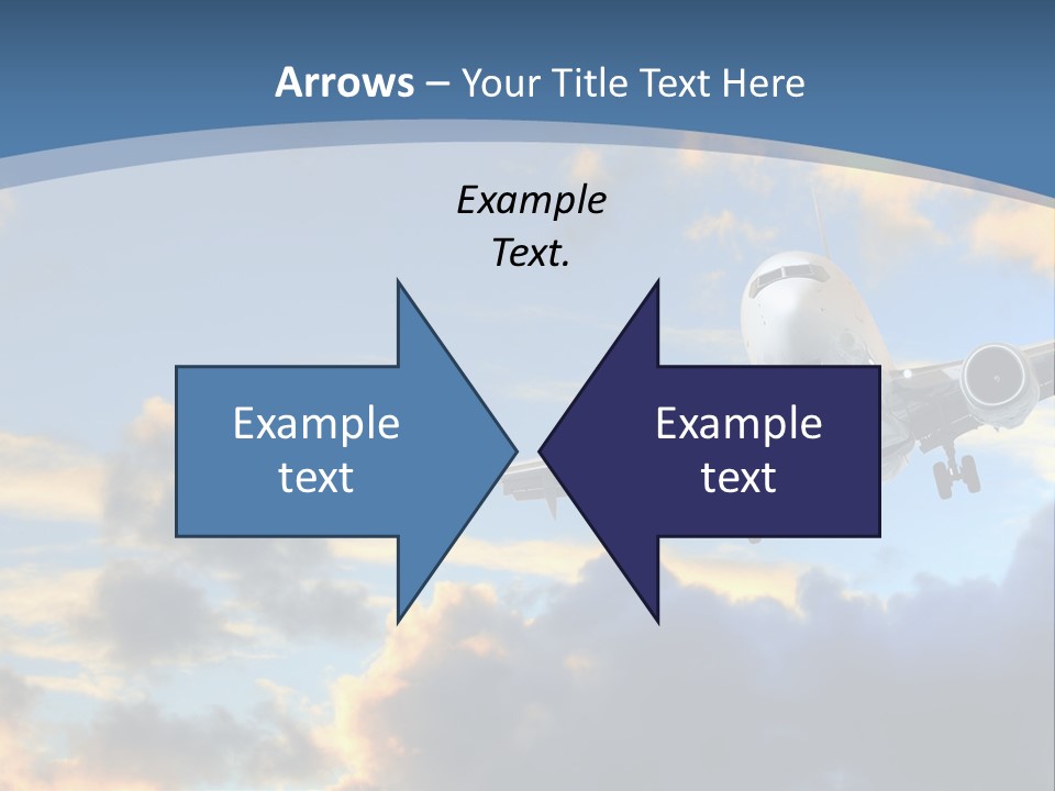 Background Plane Gold PowerPoint Template