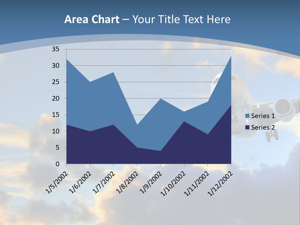 Background Plane Gold PowerPoint Template
