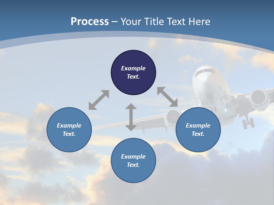 Background Plane Gold PowerPoint Template