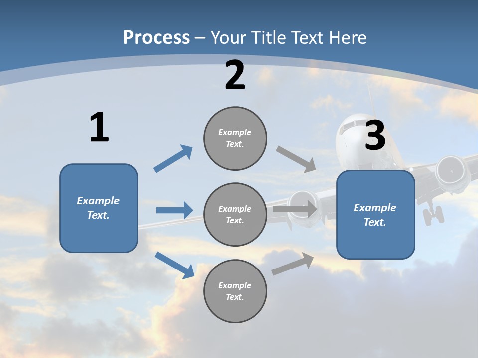 Background Plane Gold PowerPoint Template