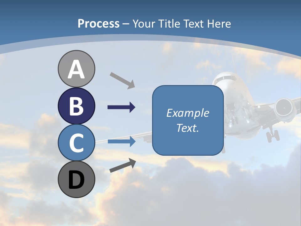 Background Plane Gold PowerPoint Template