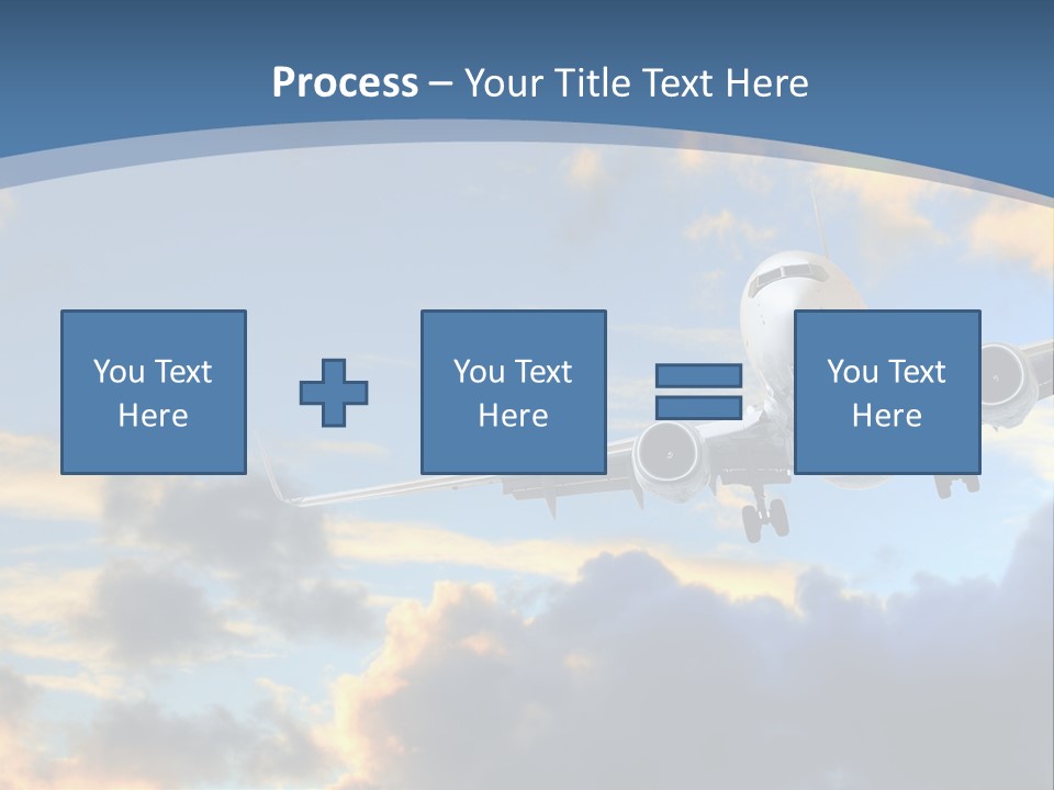 Background Plane Gold PowerPoint Template