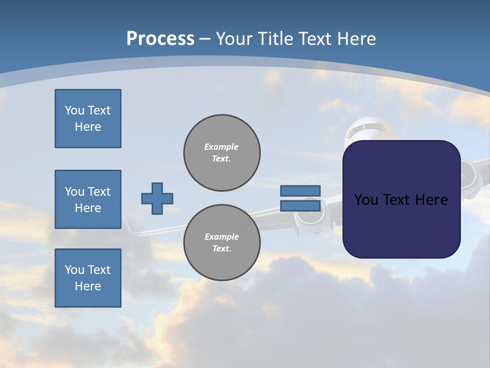 Background Plane Gold PowerPoint Template