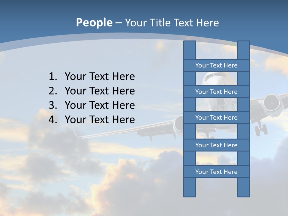 Background Plane Gold PowerPoint Template
