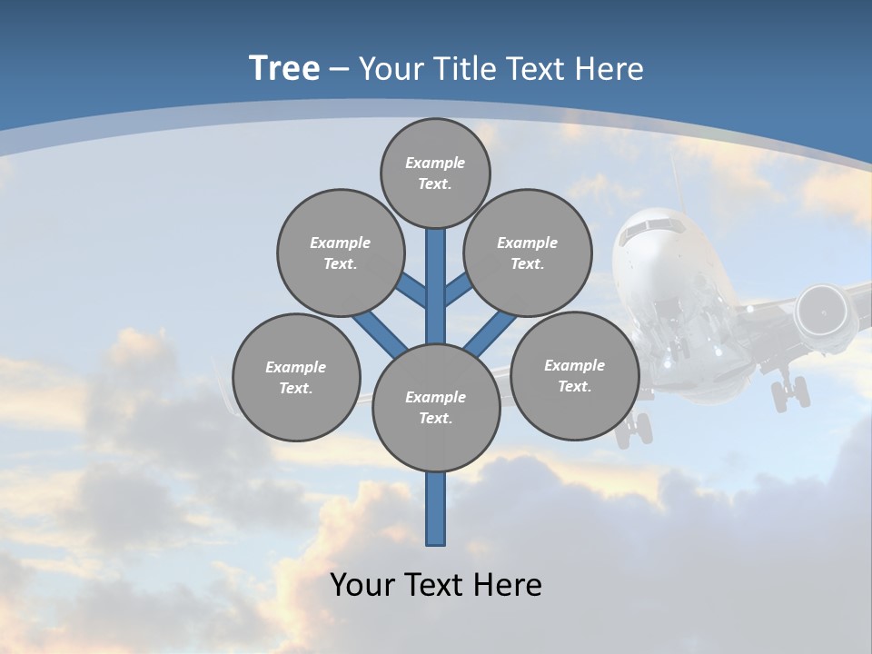 Background Plane Gold PowerPoint Template