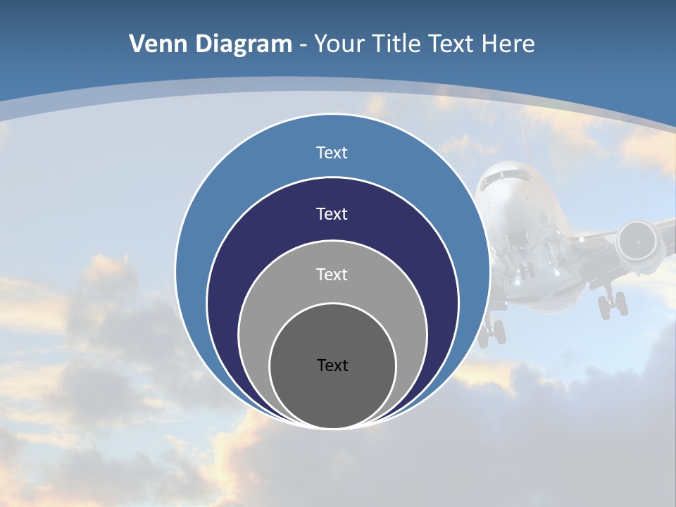 Background Plane Gold PowerPoint Template