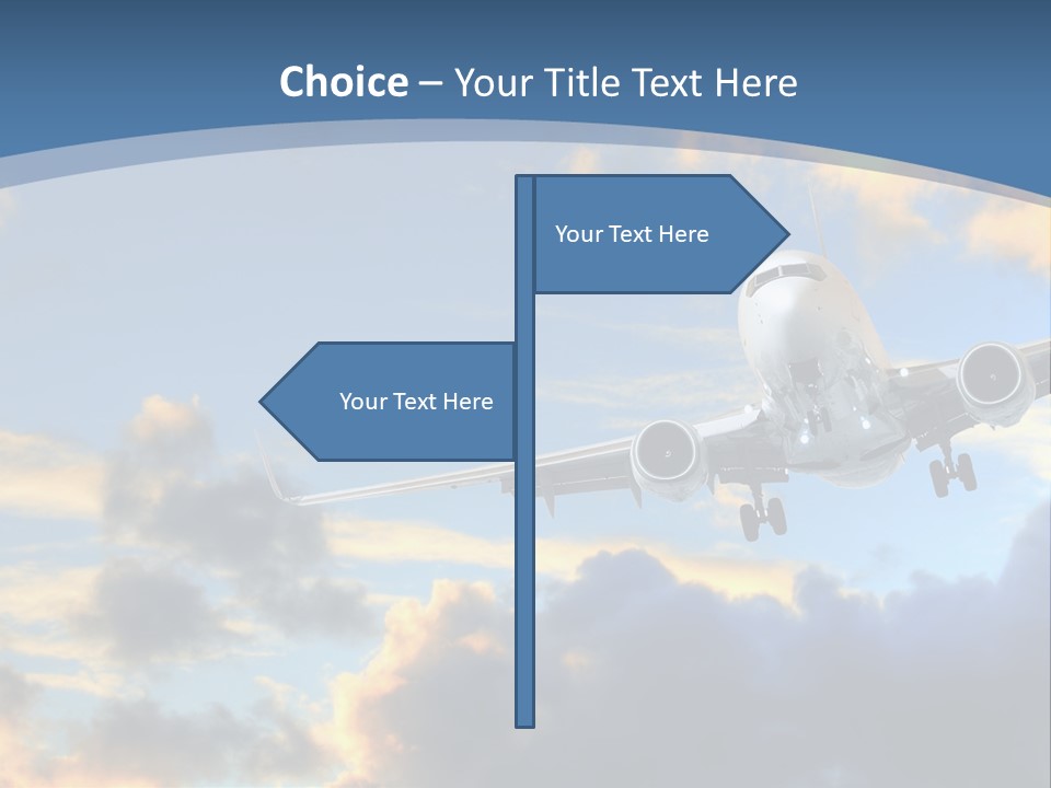 Background Plane Gold PowerPoint Template