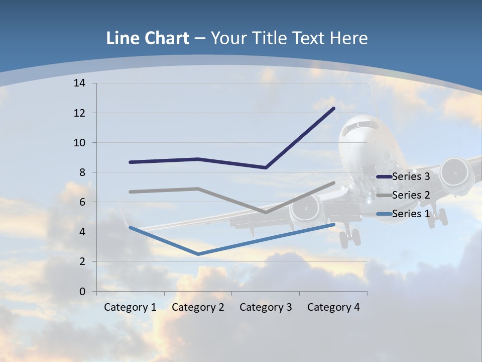 Background Plane Gold PowerPoint Template