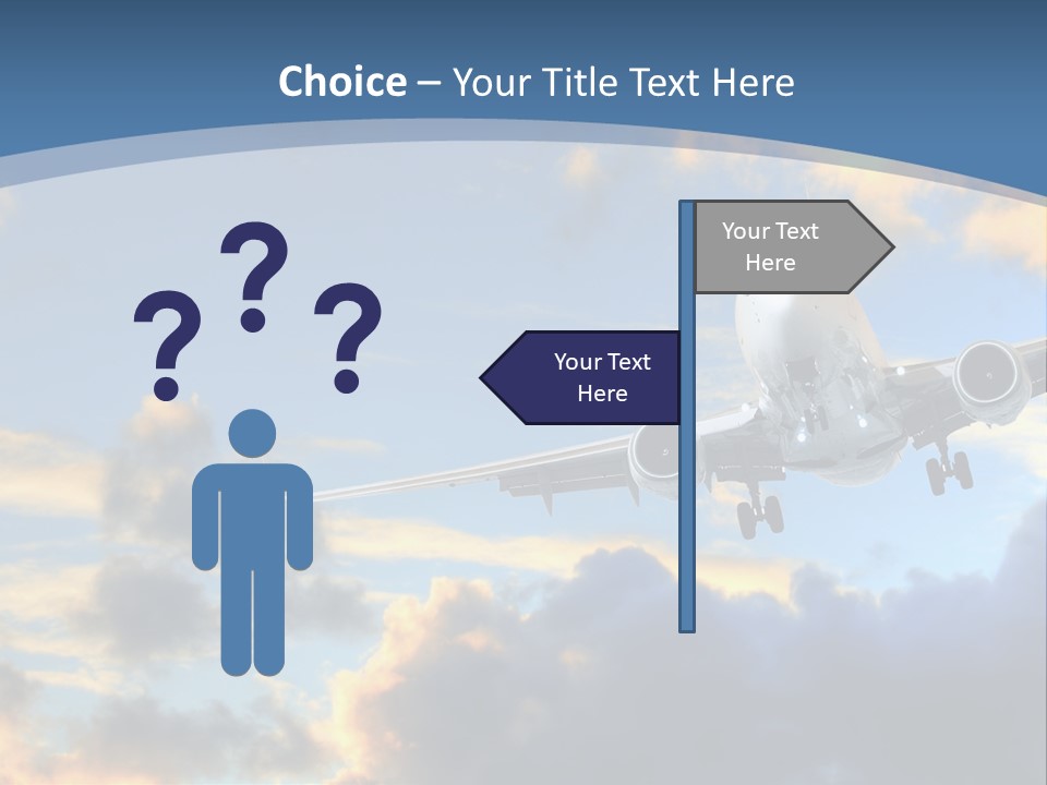 Background Plane Gold PowerPoint Template