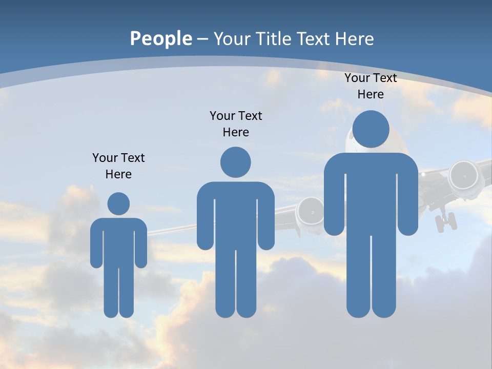 Background Plane Gold PowerPoint Template