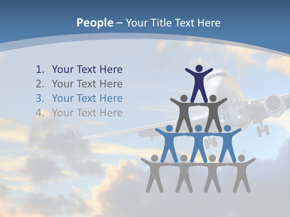 Background Plane Gold PowerPoint Template