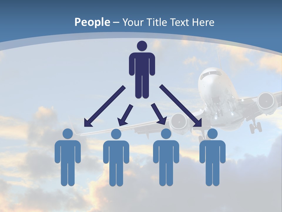 Background Plane Gold PowerPoint Template