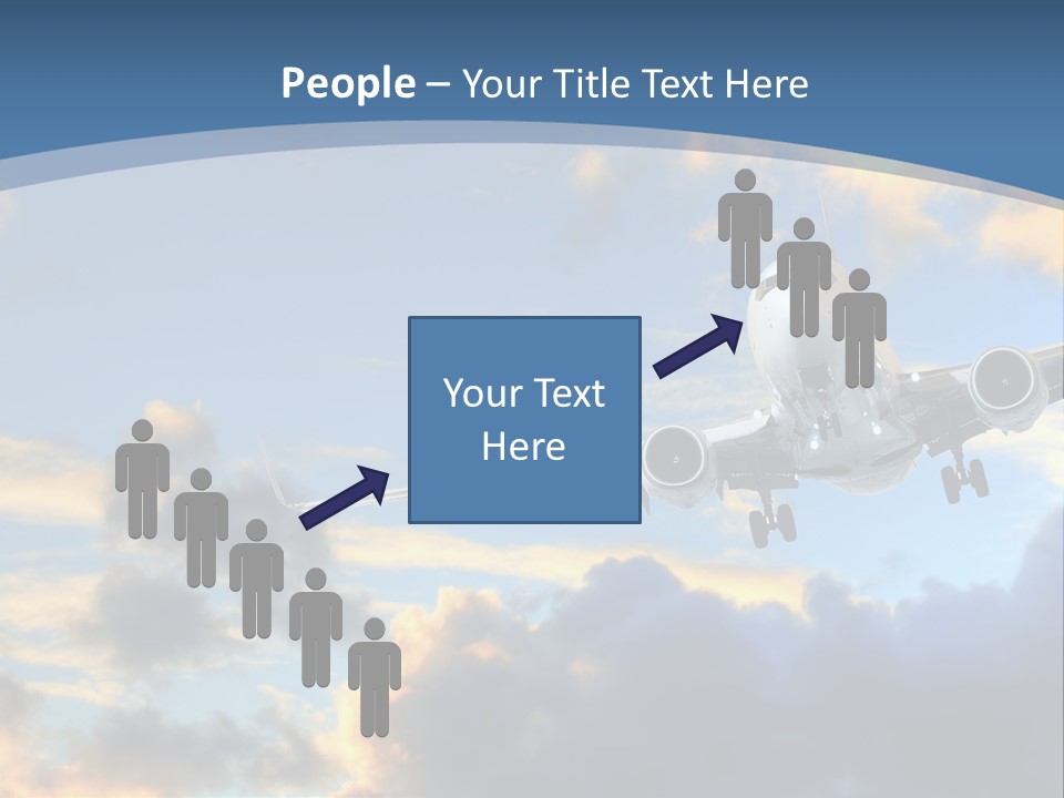 Background Plane Gold PowerPoint Template