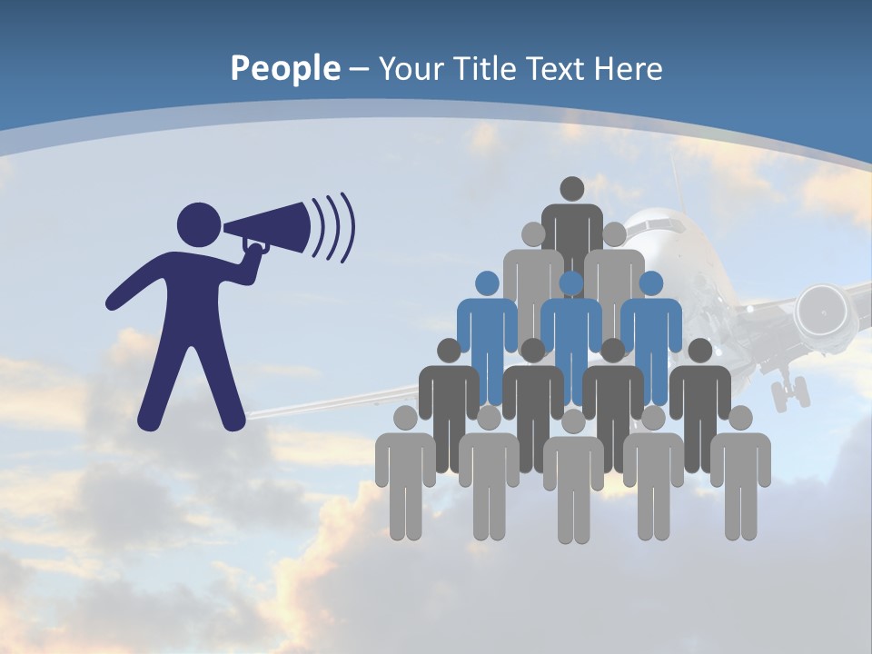 Background Plane Gold PowerPoint Template