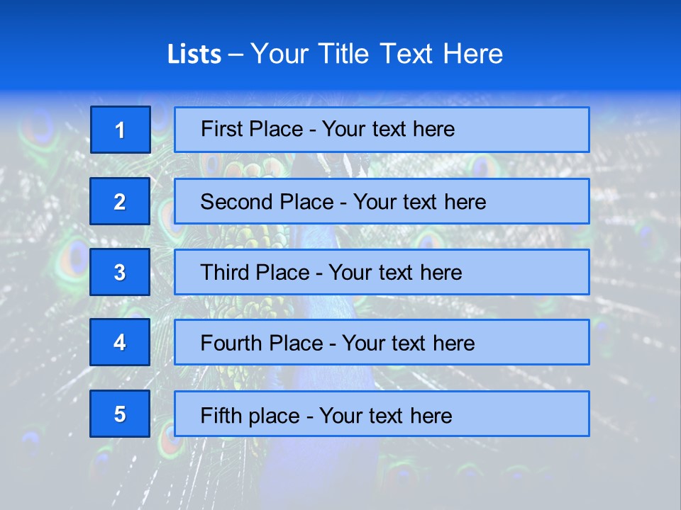 Male Vibrant Closeup PowerPoint Template
