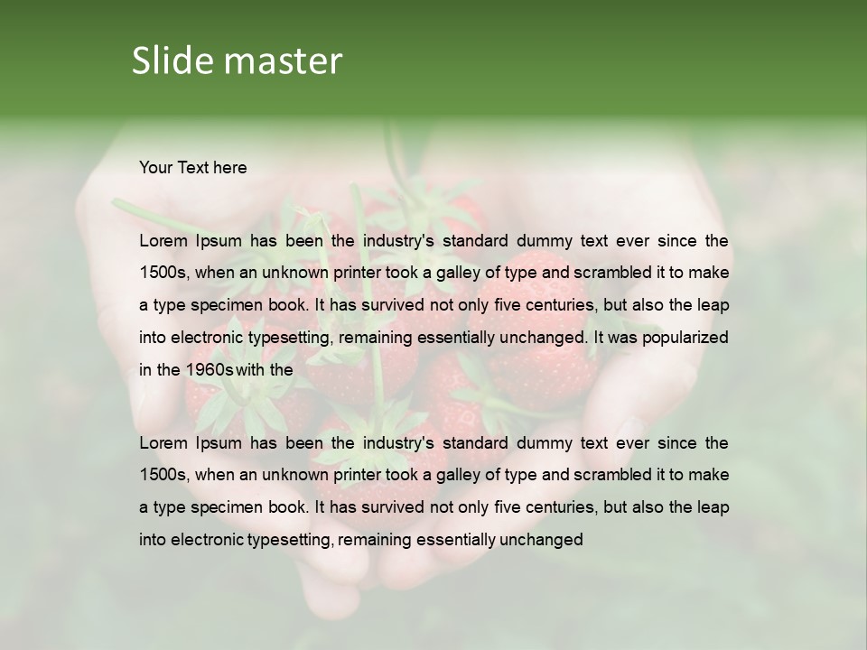 Growth Monoculture Fruit PowerPoint Template