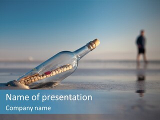 Message Bottle Nobody PowerPoint Template