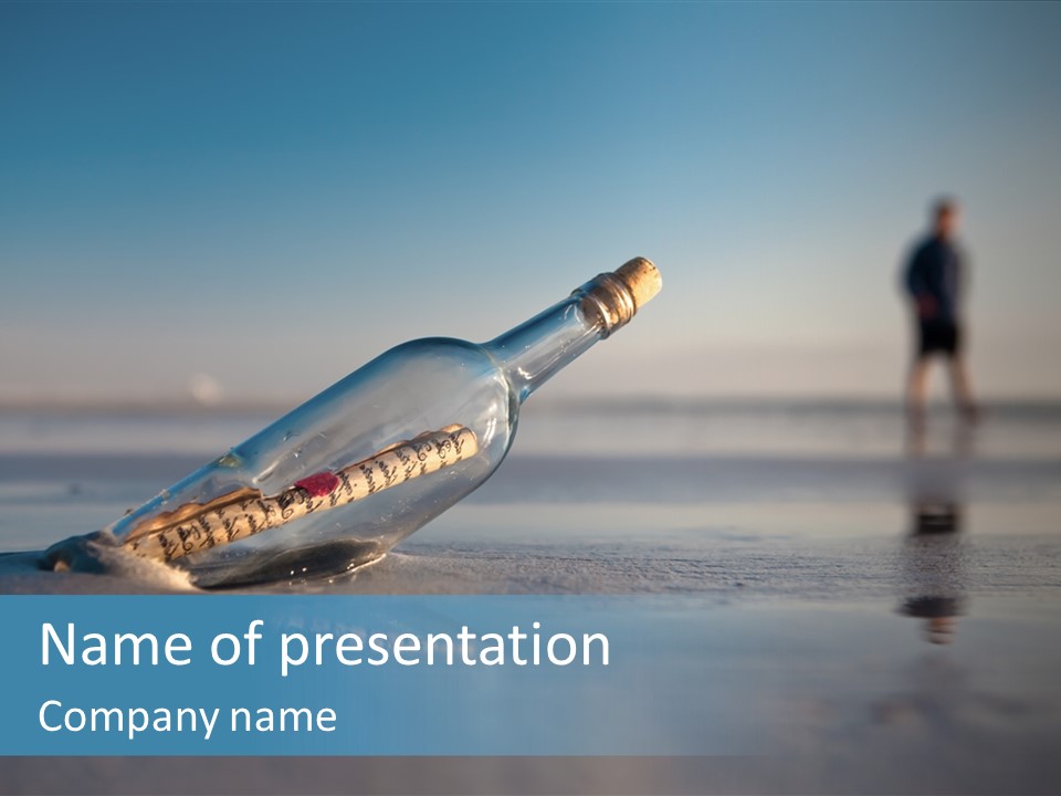 Message Bottle Nobody PowerPoint Template